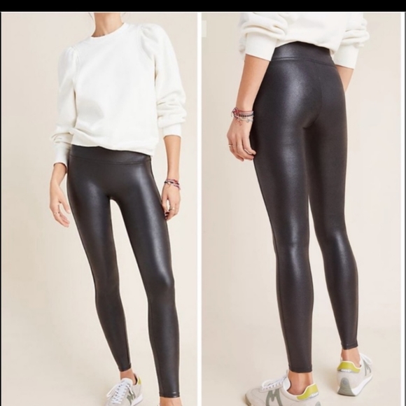 SPANX Faux Leather Hi Rise Leggings Black XL - Picture 1 of 14